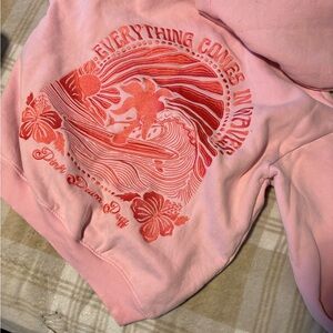 Pink Surf Graphic Women's Hoodie
